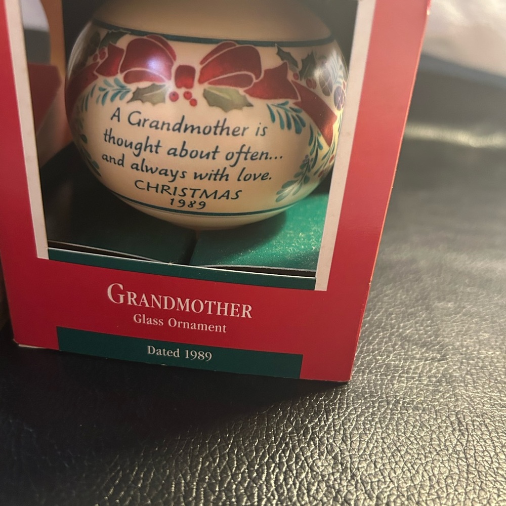 Grandmother Christmas Glass Ornament